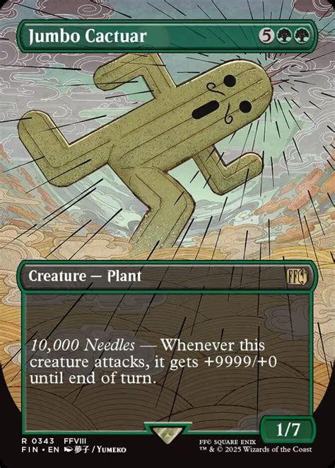jumbo cactuar card ff8|Jumbo Cactuar Card .